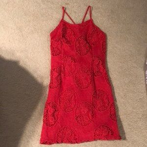 Red cocktail dress